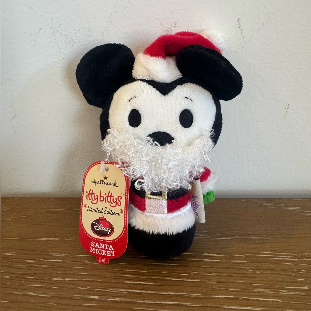 Hallmark Disney Itty Bittys Santa Mickey in Red and Black